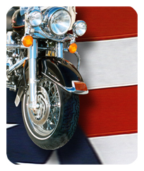DF35-332 Biker on US Flag